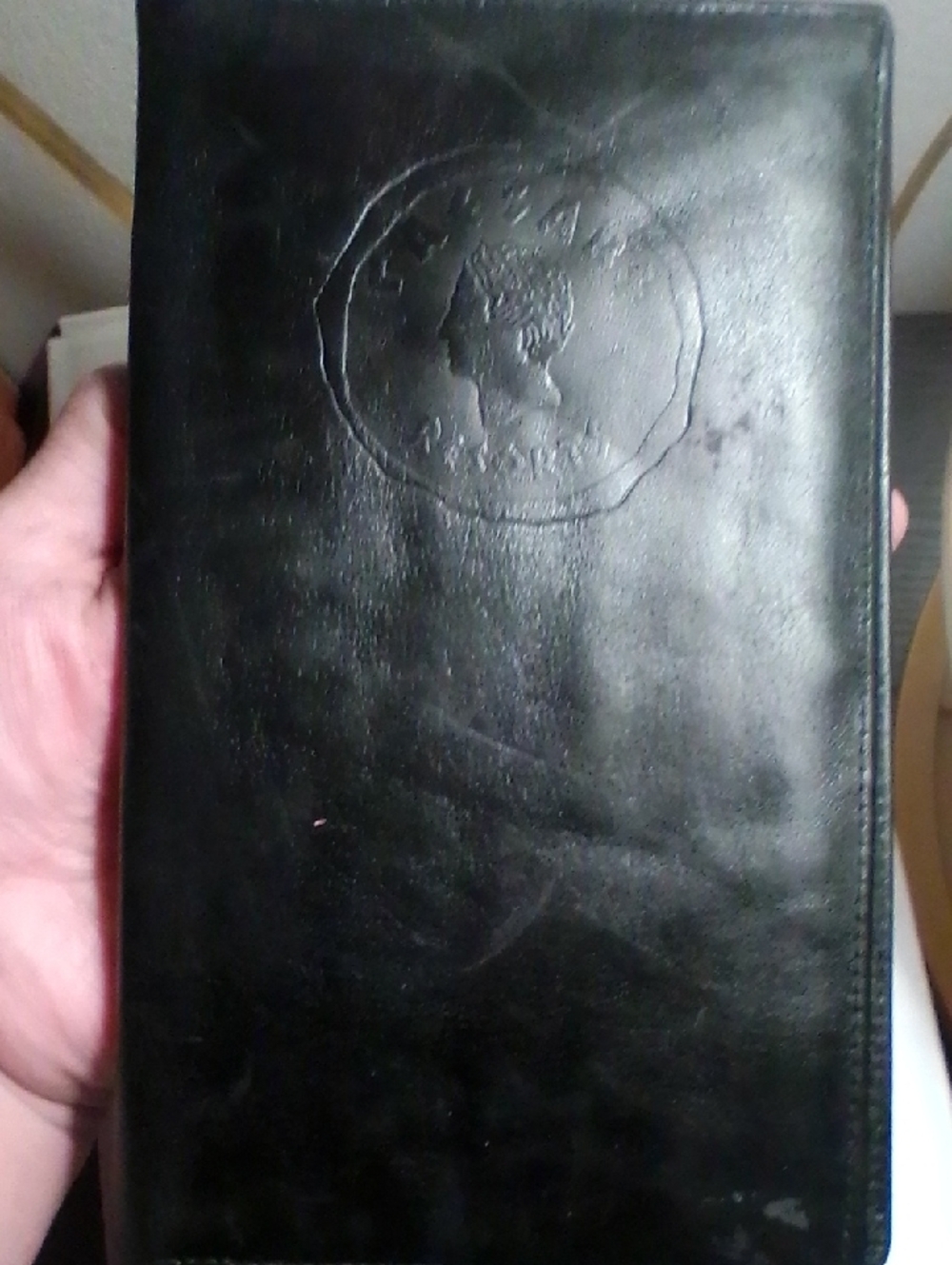 Classic Black Leather Long Wallet - Men's Card Organizer